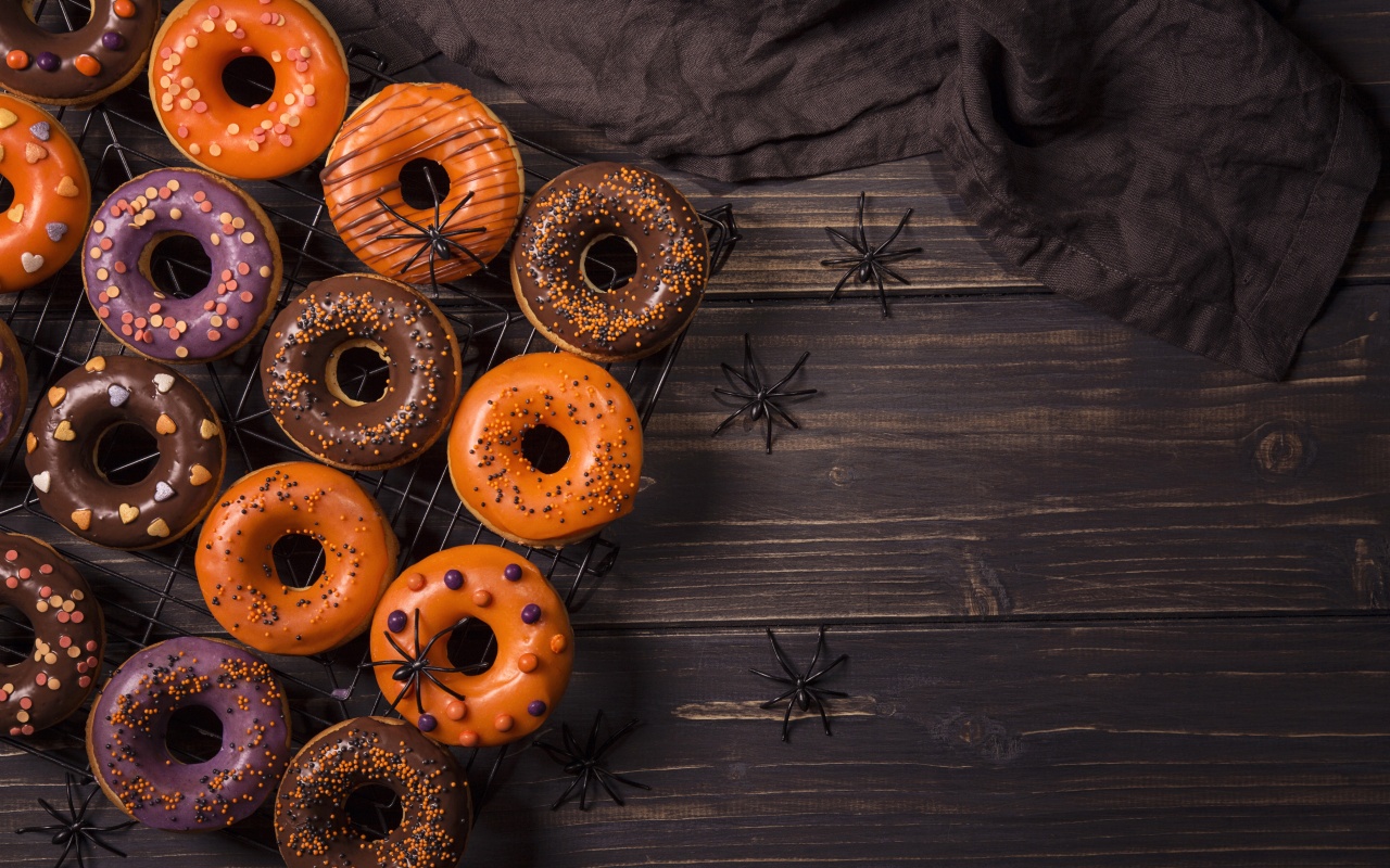 Halloween Donuts Spiders