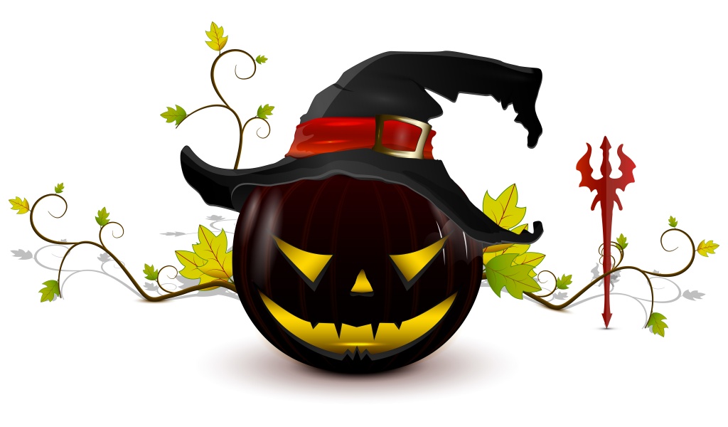 Halloween Pumpkin Hat Trident 3D