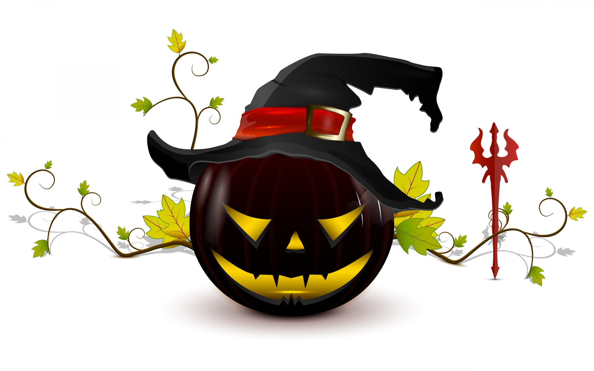 Halloween Pumpkin Hat Trident 3D