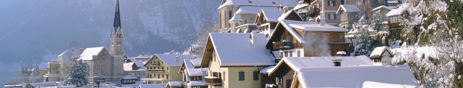 Hallstatt Austria Winter Village Salzkammergut Resort Mountains