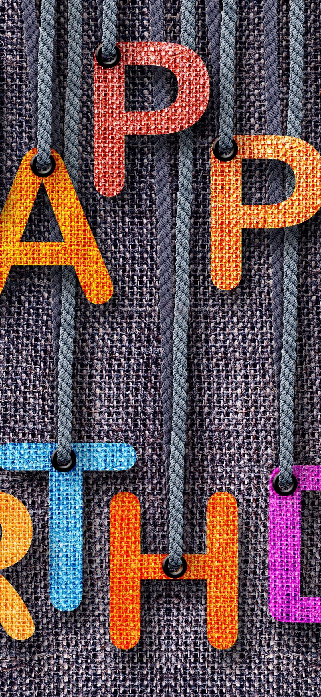 Happy Birthday With Colorful Letters