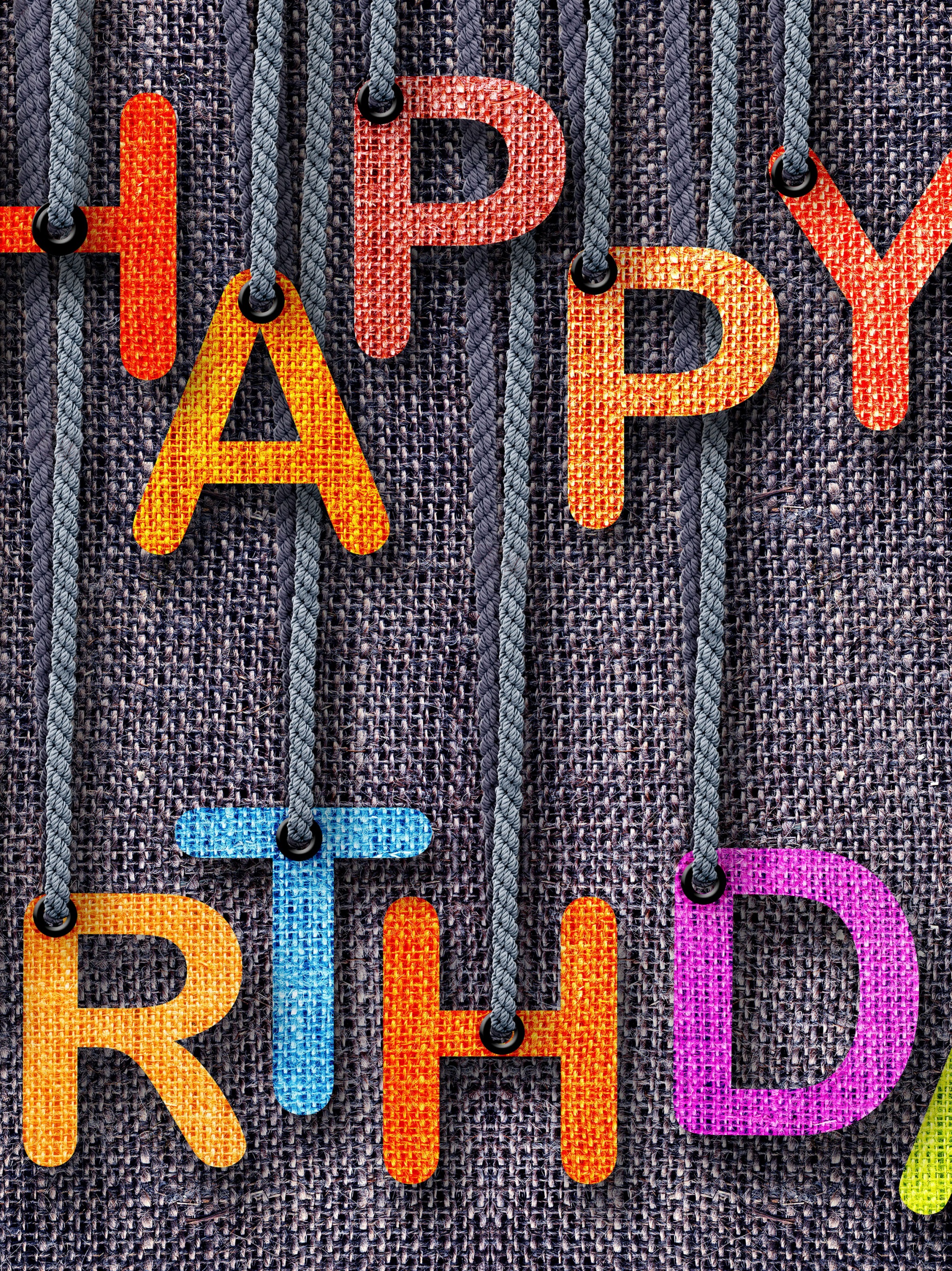 Happy Birthday With Colorful Letters