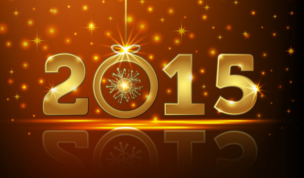 Happy New Year 2015 Gold