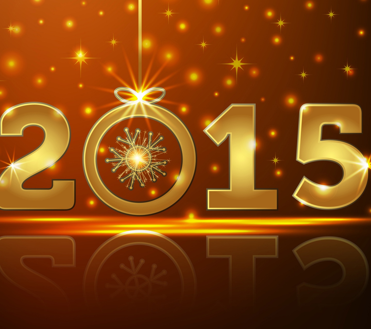 Happy New Year 2015 Gold