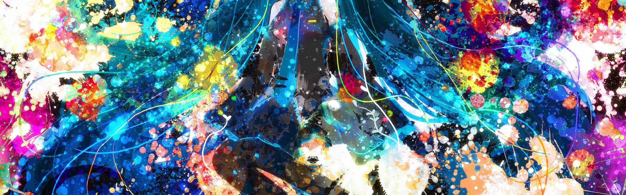 Hatsune Miku Vocaloid Blue Hair Paint