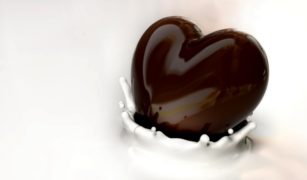 Heart Chocolate And Milk