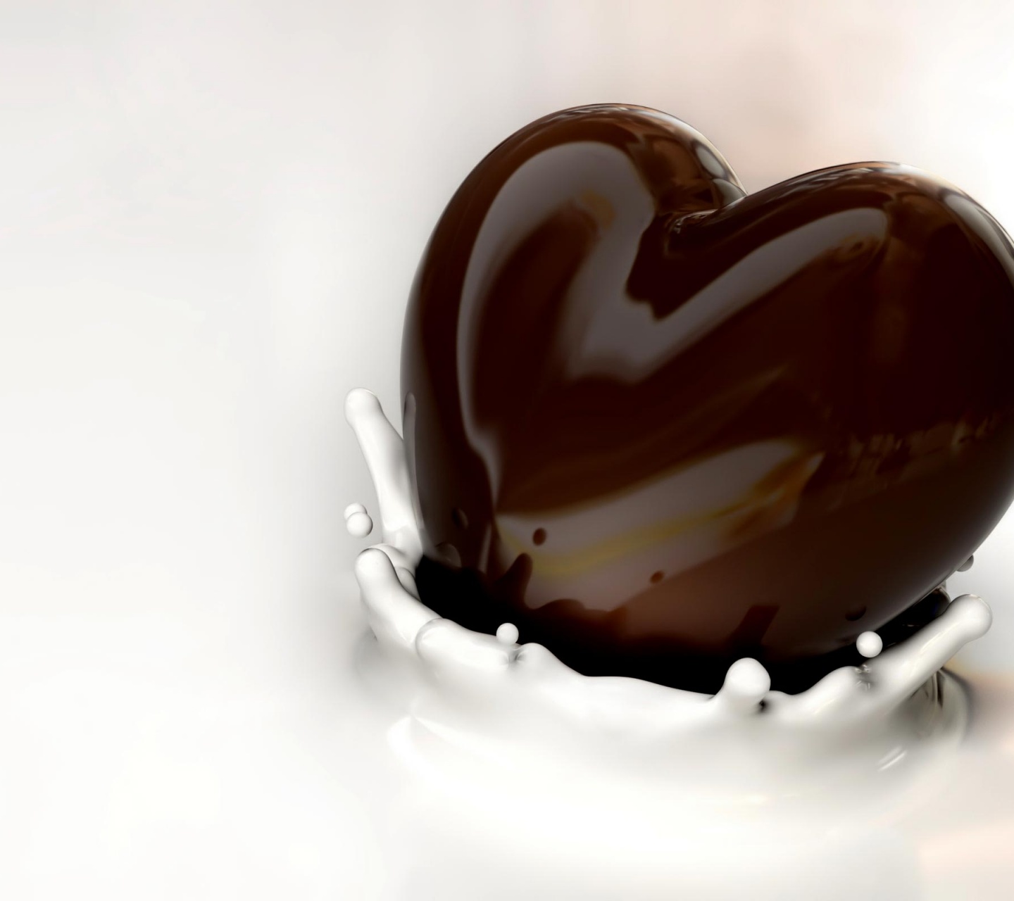 Heart Chocolate And Milk