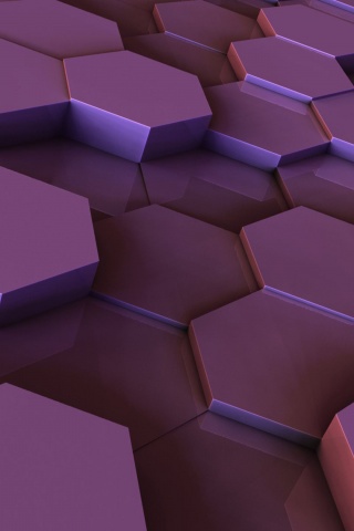 Hexagons Purple