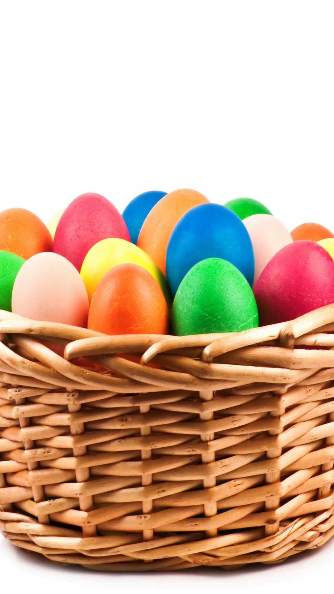 Holidays Easter Eggs Wicker Basket