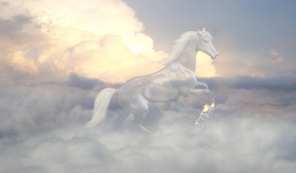 Horse Ghost Clouds Sky