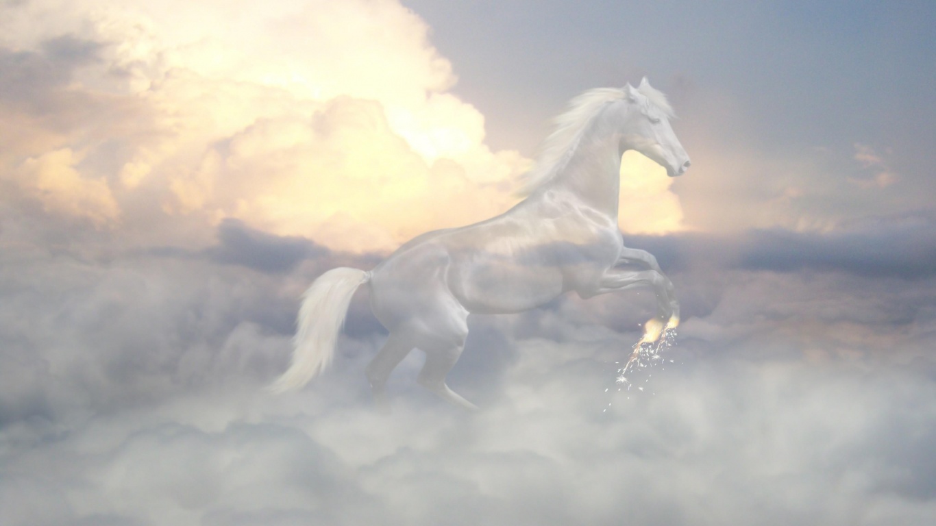 Horse Ghost Clouds Sky