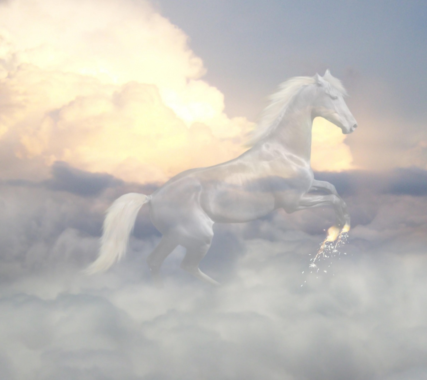 Horse Ghost Clouds Sky