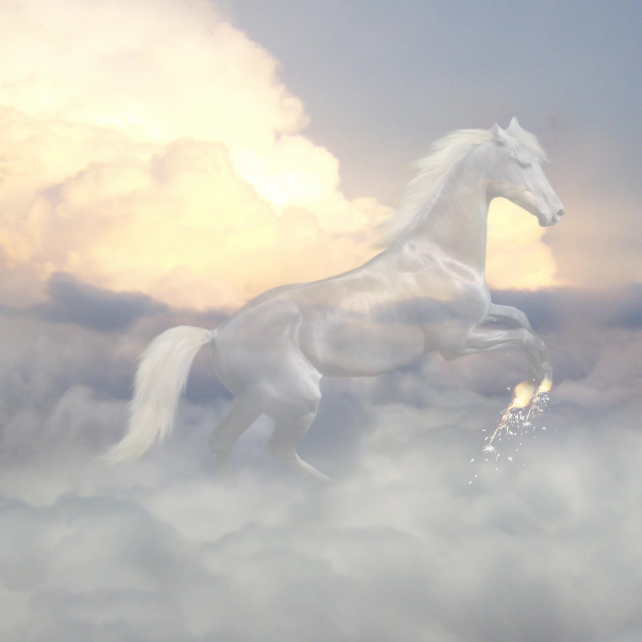 Horse Ghost Clouds Sky