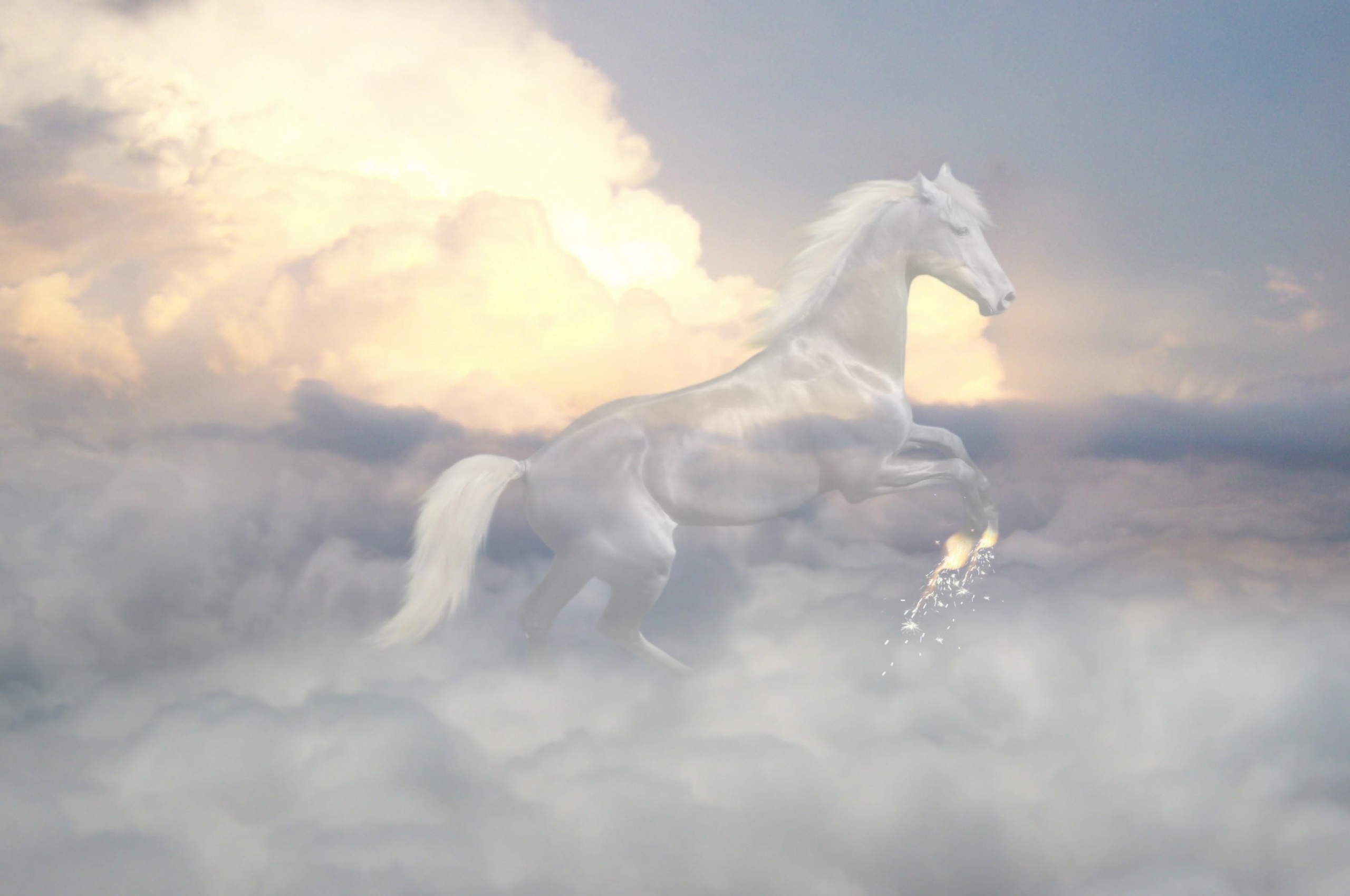 Horse Ghost Clouds Sky