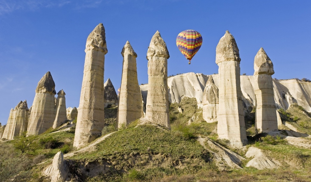 Hot Air Balloon Cappadocia Chimneys Turkey