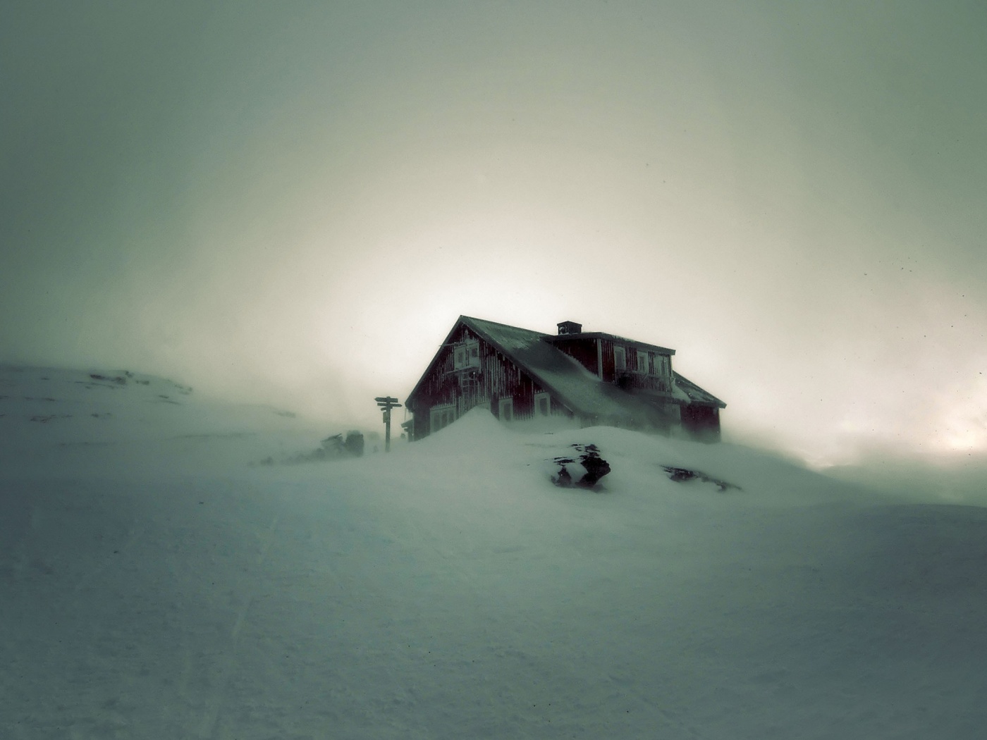 House Under The Snow Snow Storm