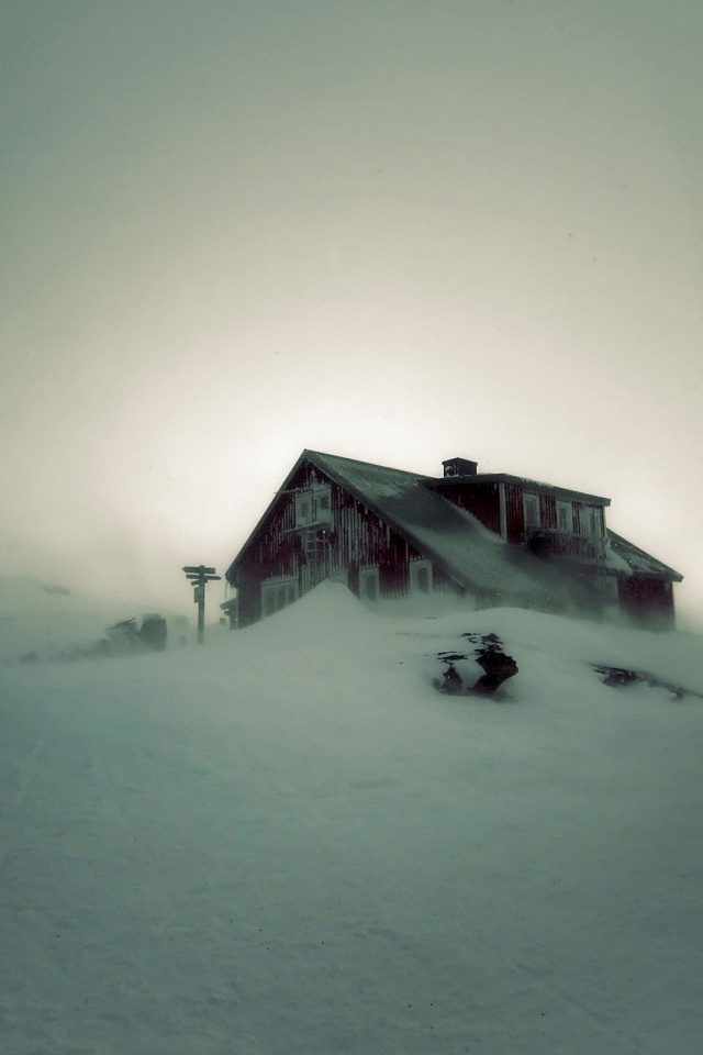 House Under The Snow Snow Storm