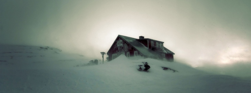 House Under The Snow Snow Storm