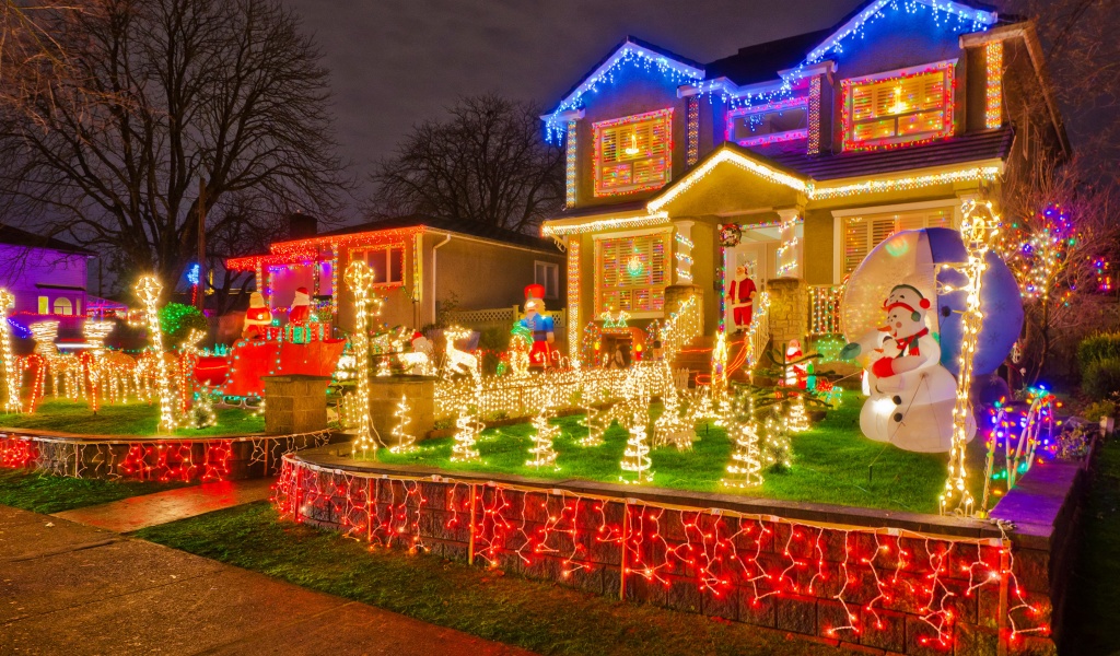 Houses Christmas Design Lights