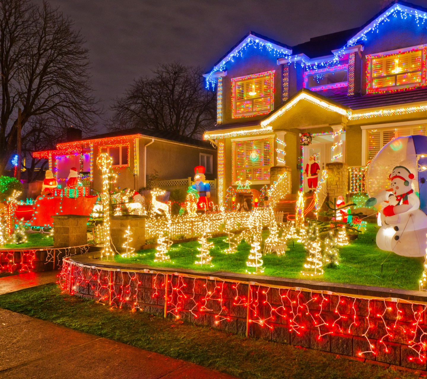 Houses Christmas Design Lights