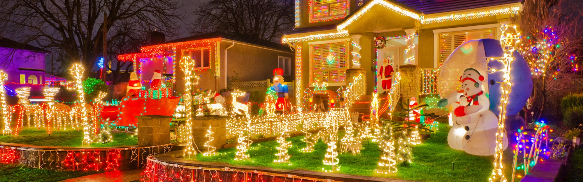 Houses Christmas Design Lights