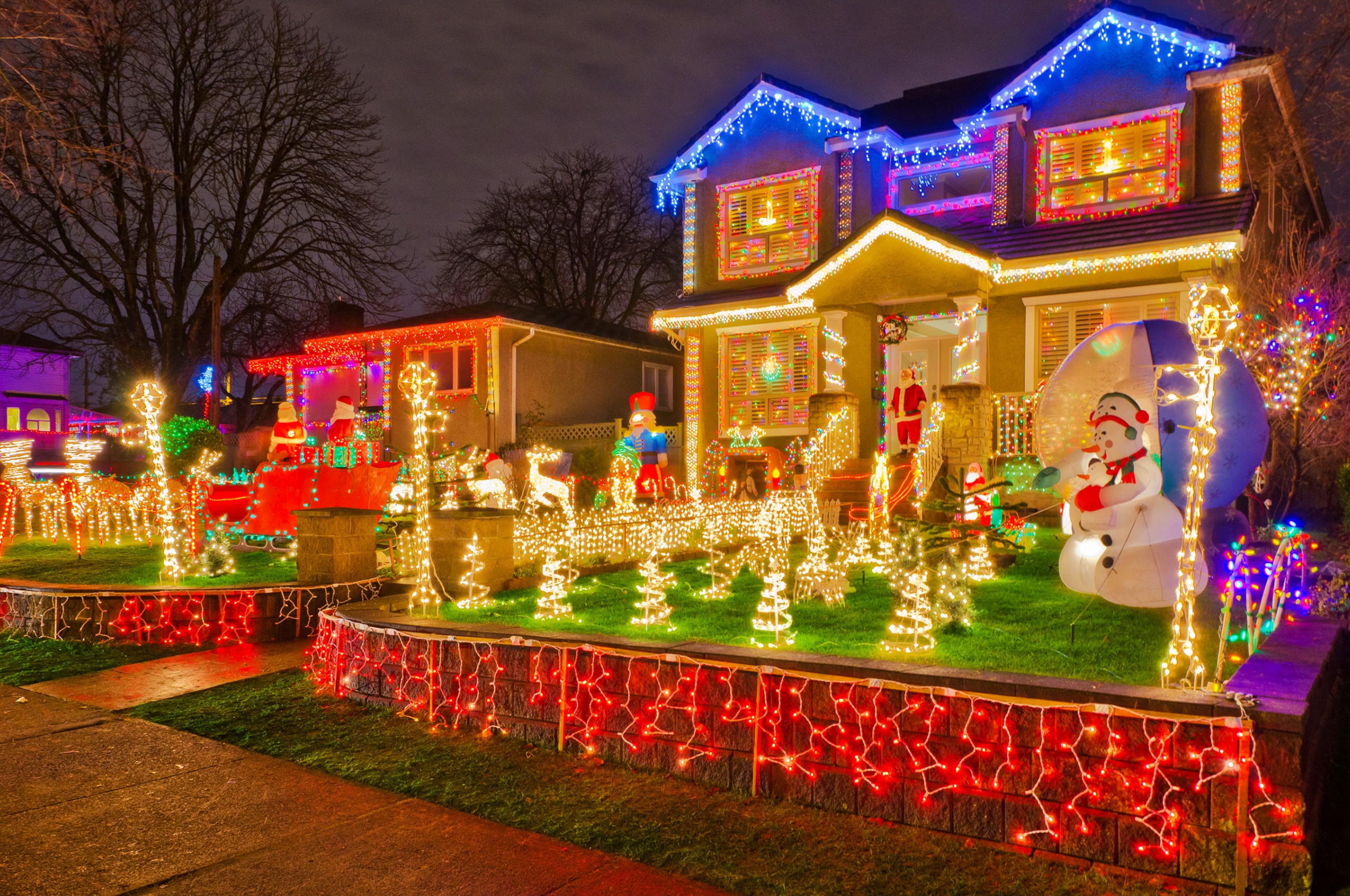 Houses Christmas Design Lights