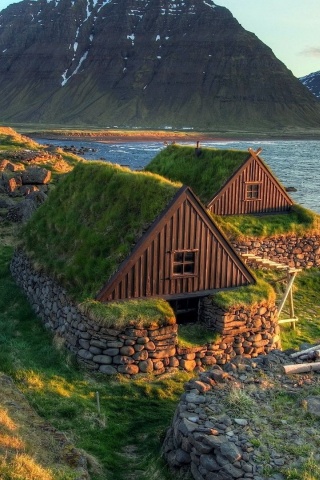 Houses Iceland Beautiful Nature Landscapes