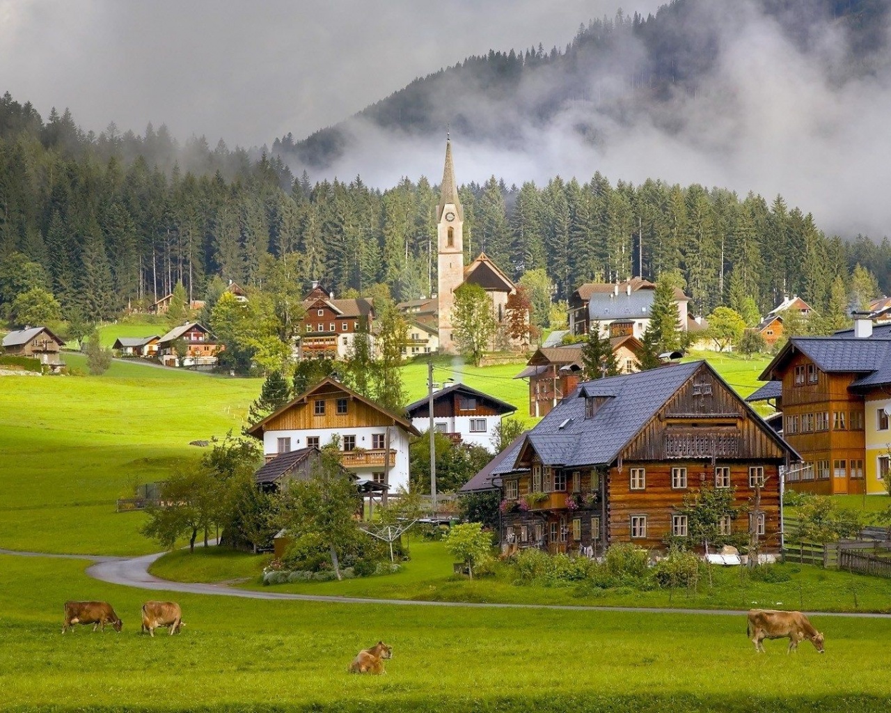 Houses Life Austria Village Beautiful Nature Landscapes