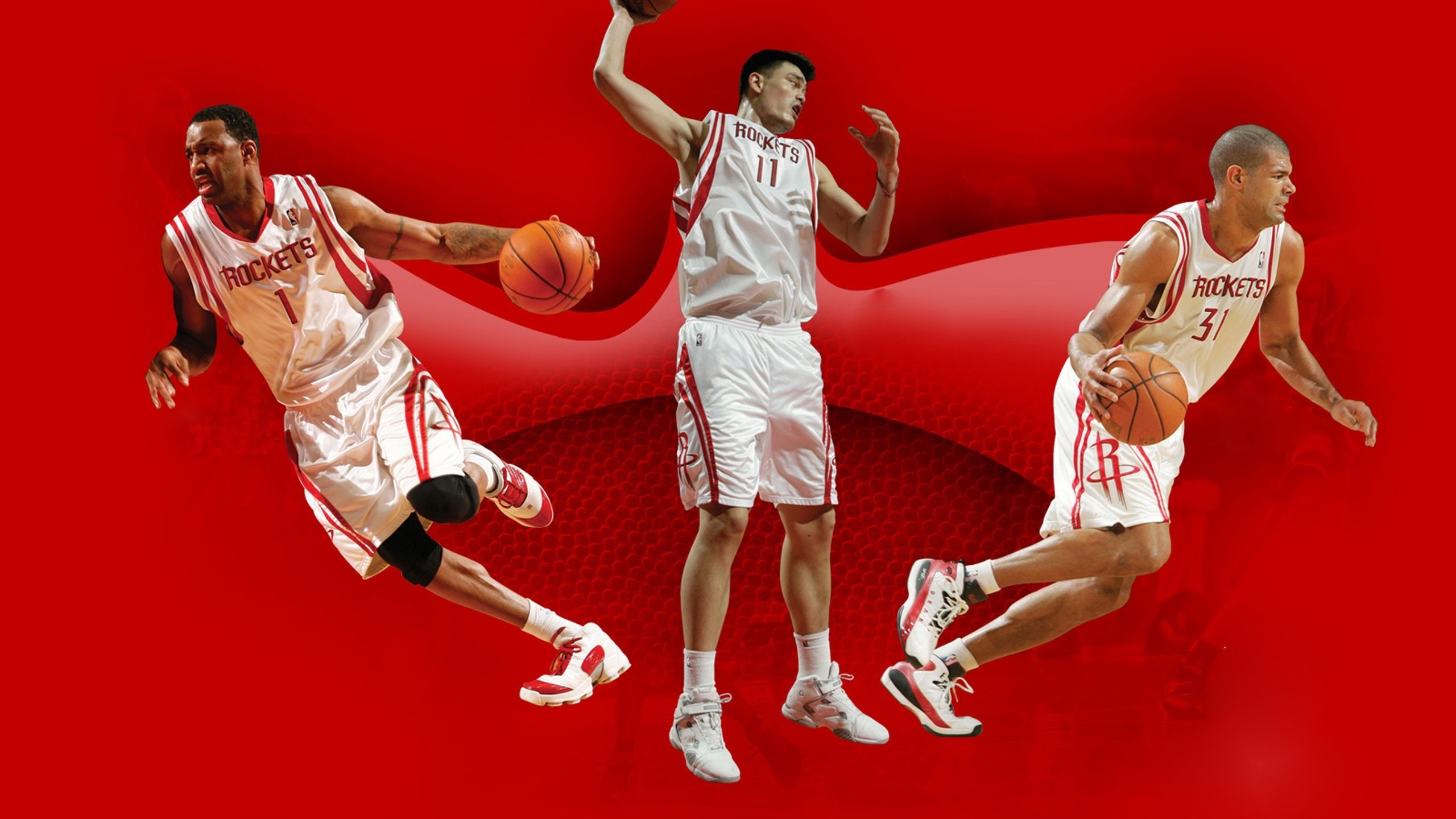 Houston Rockets Nba American Basketball Yao Ming Luis Scola Tracy Mcgrady