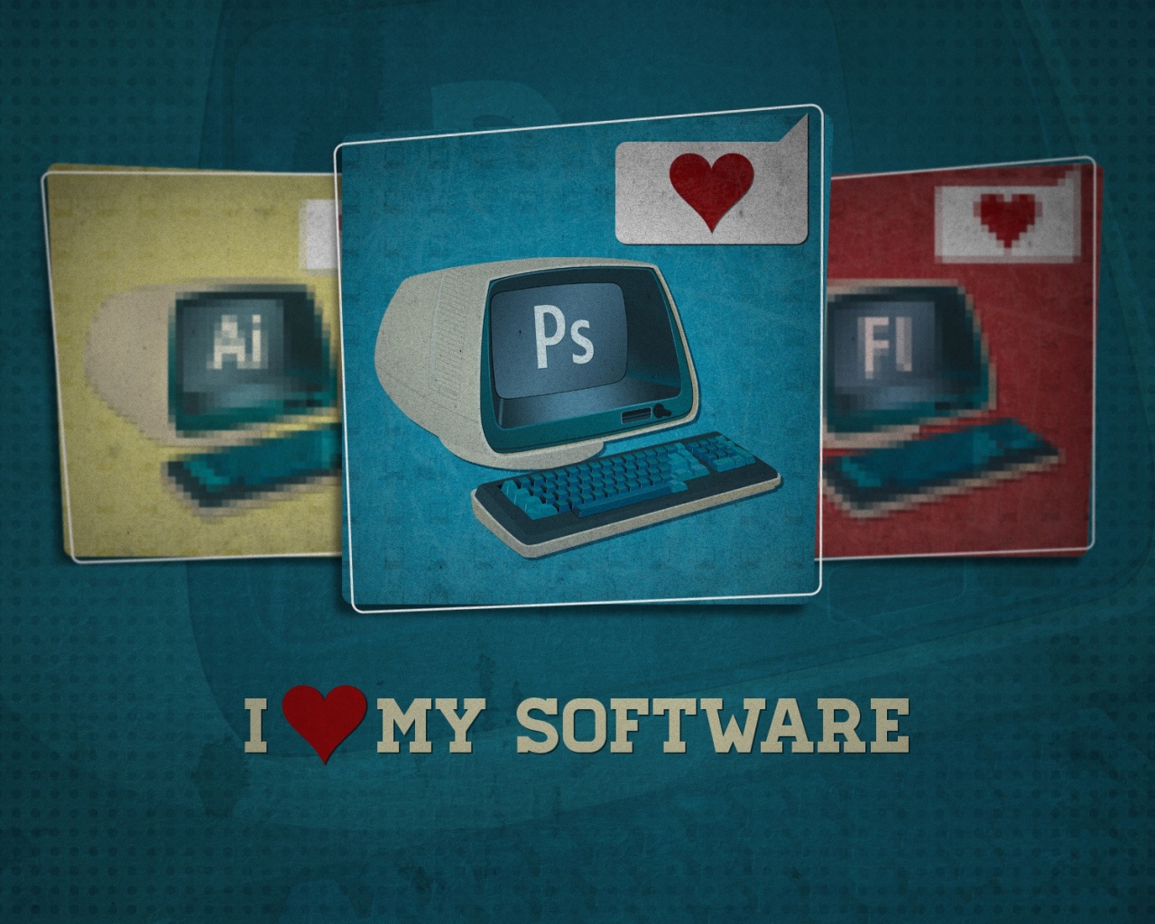 I Love My Software Photoshop Photoshop Monitor Keyboard