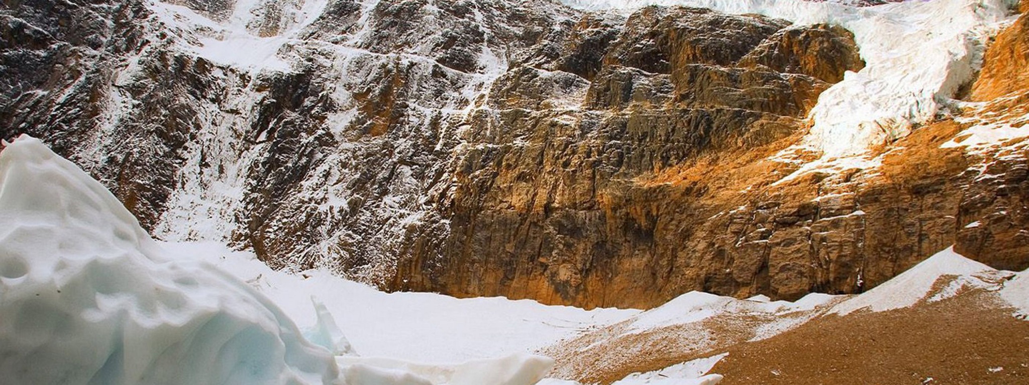 Ice Flow Angel Glacier Jasper National Park Alberta