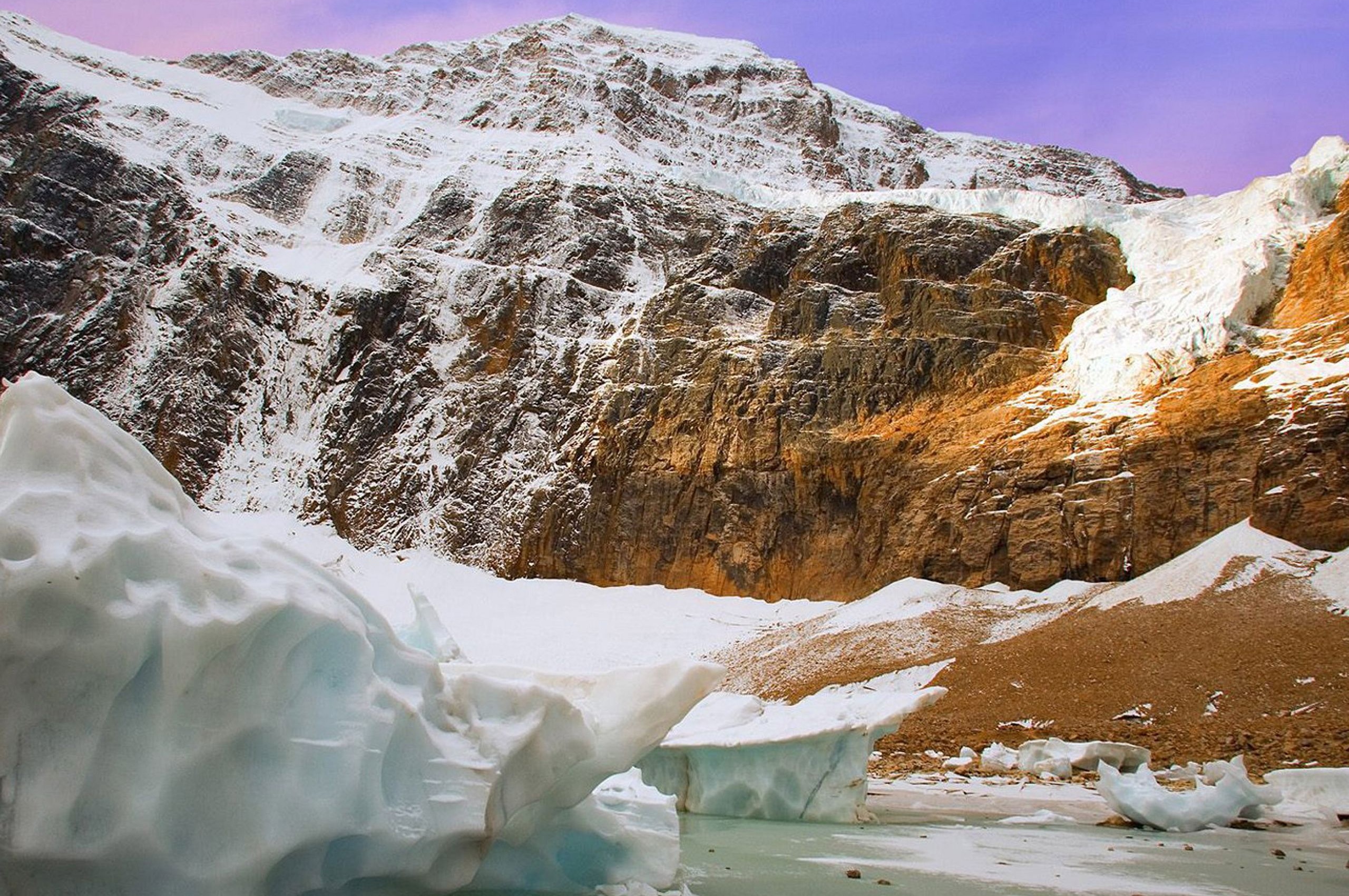 Ice Flow Angel Glacier Jasper National Park Alberta