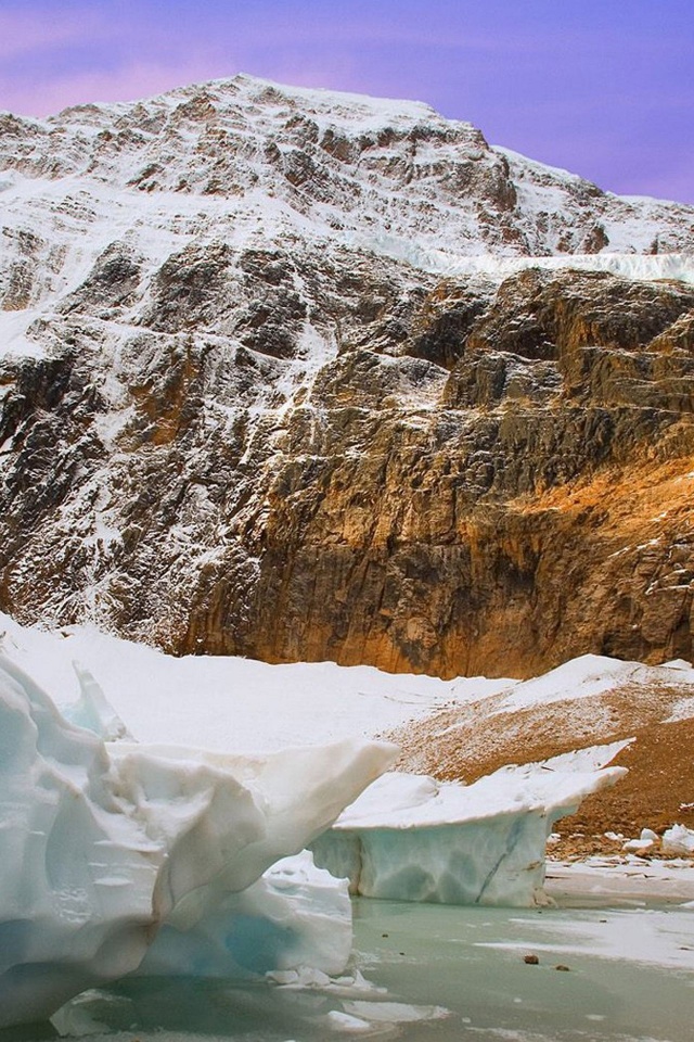 Ice Flow Angel Glacier Jasper National Park Alberta