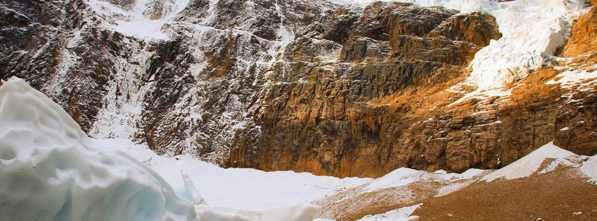 Ice Flow Angel Glacier Jasper National Park Alberta