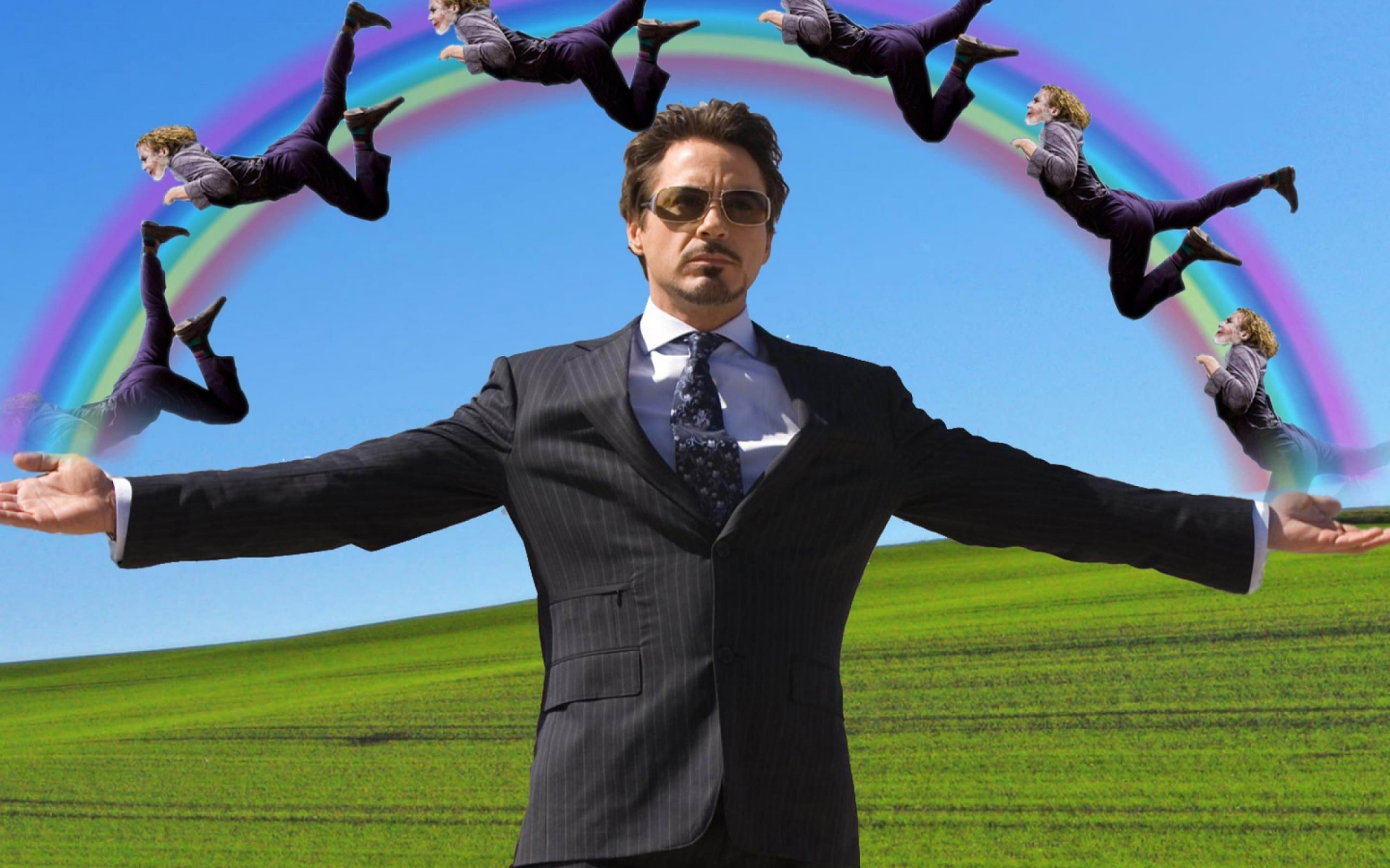 Iron Man The Joker Funny Rainbows Tony Stark Robert Downey Jr