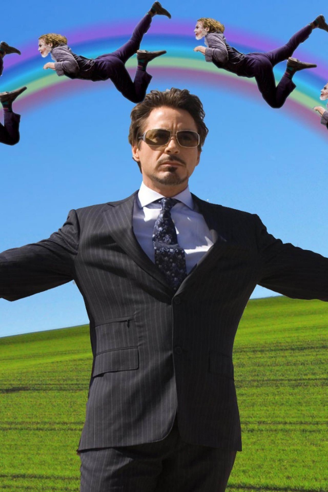 Iron Man The Joker Funny Rainbows Tony Stark Robert Downey Jr