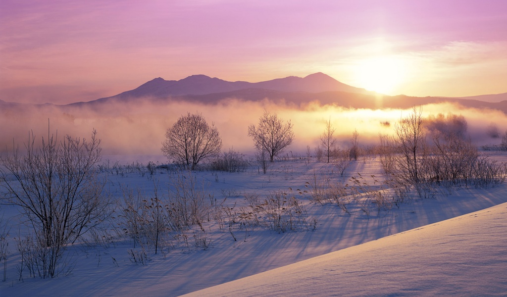 Japan Hokkaido Beauty Sunrise Nature Landscapes