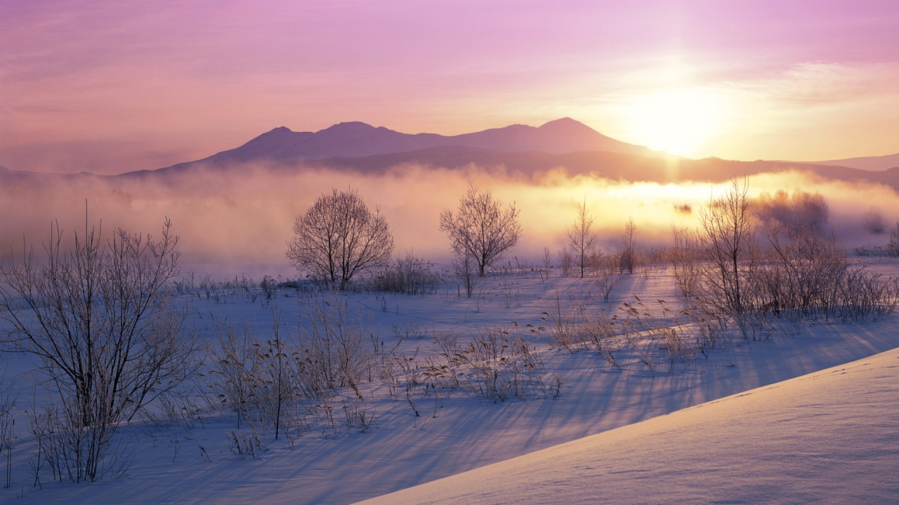 Japan Hokkaido Beauty Sunrise Nature Landscapes