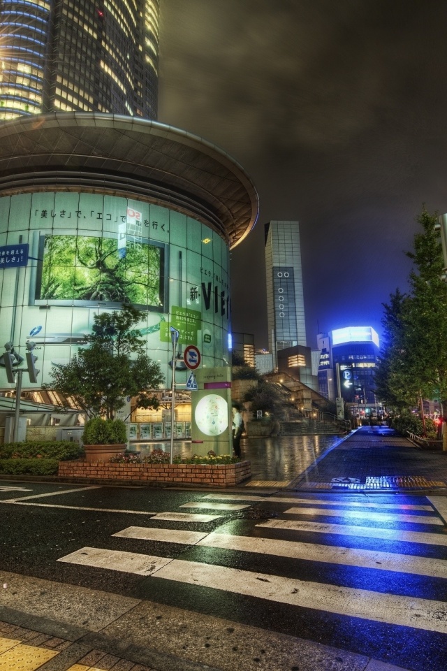 Japan Street Road Night Metropolis City Landscape