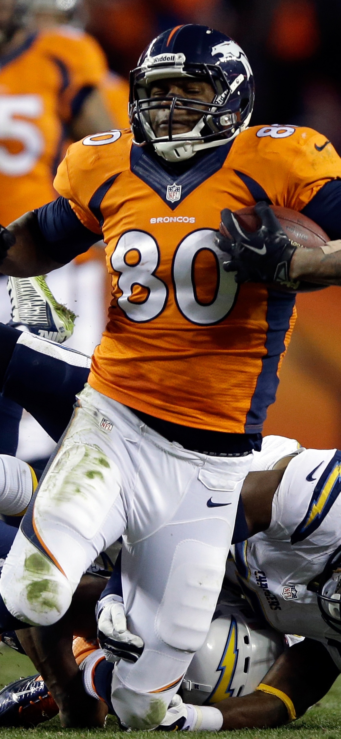 Julius Thomas Is Tackled By Addae