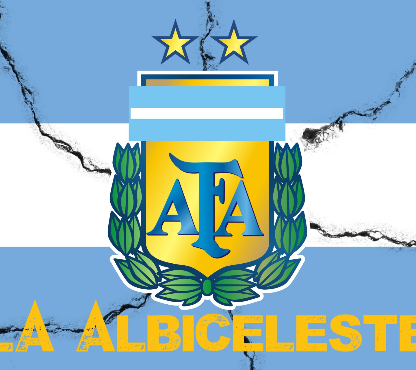 La Albiceleste Argentina Football Crest