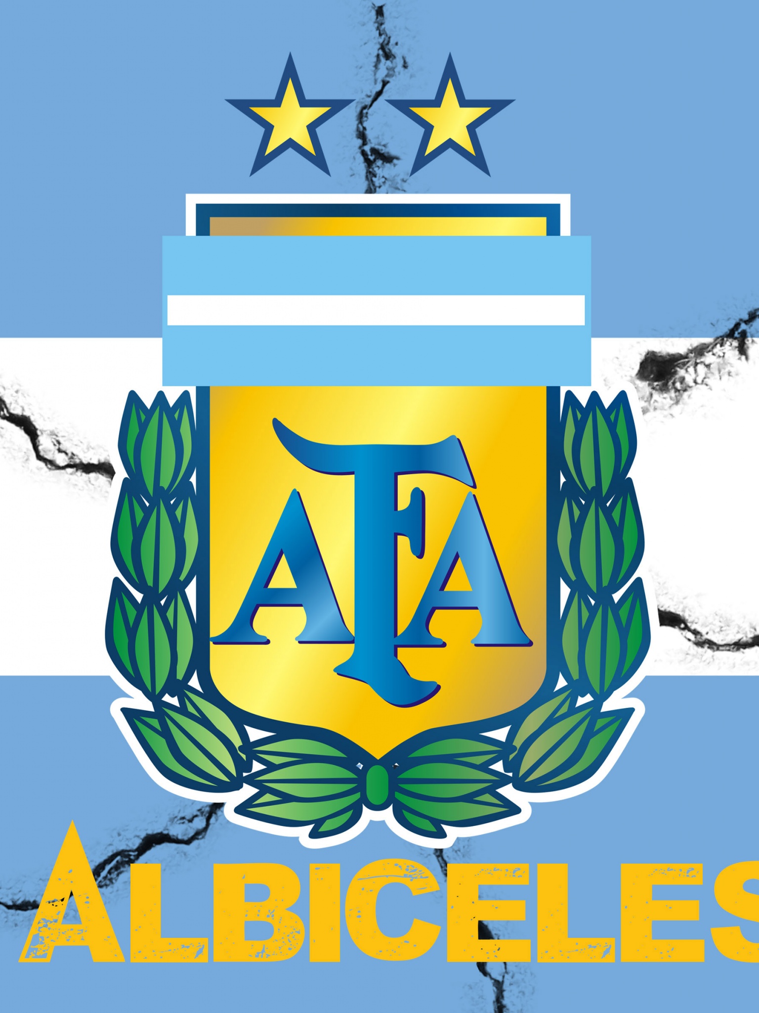 La Albiceleste Argentina Football Crest