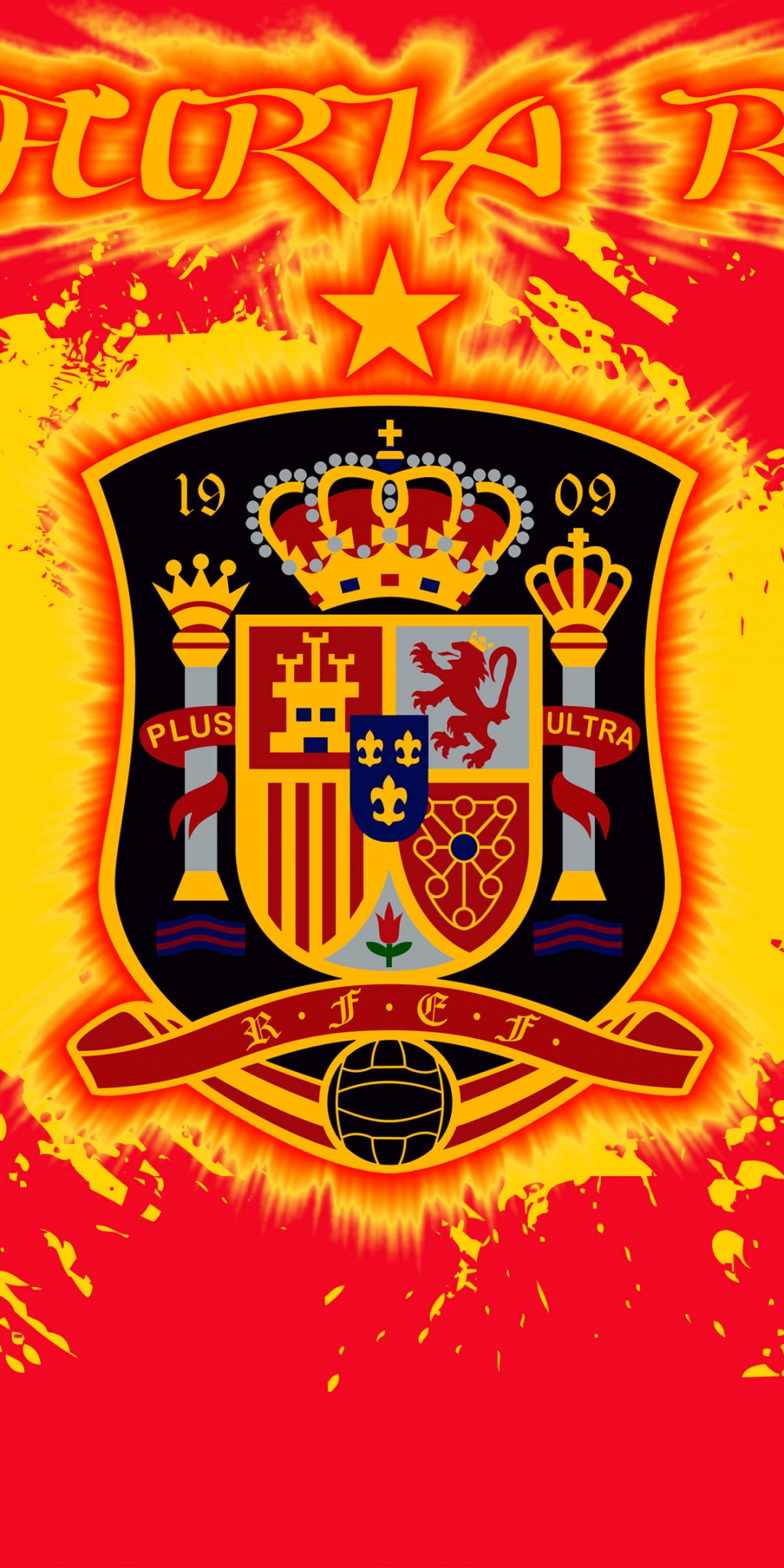 La Furia Roja Spain Football Crest Logo