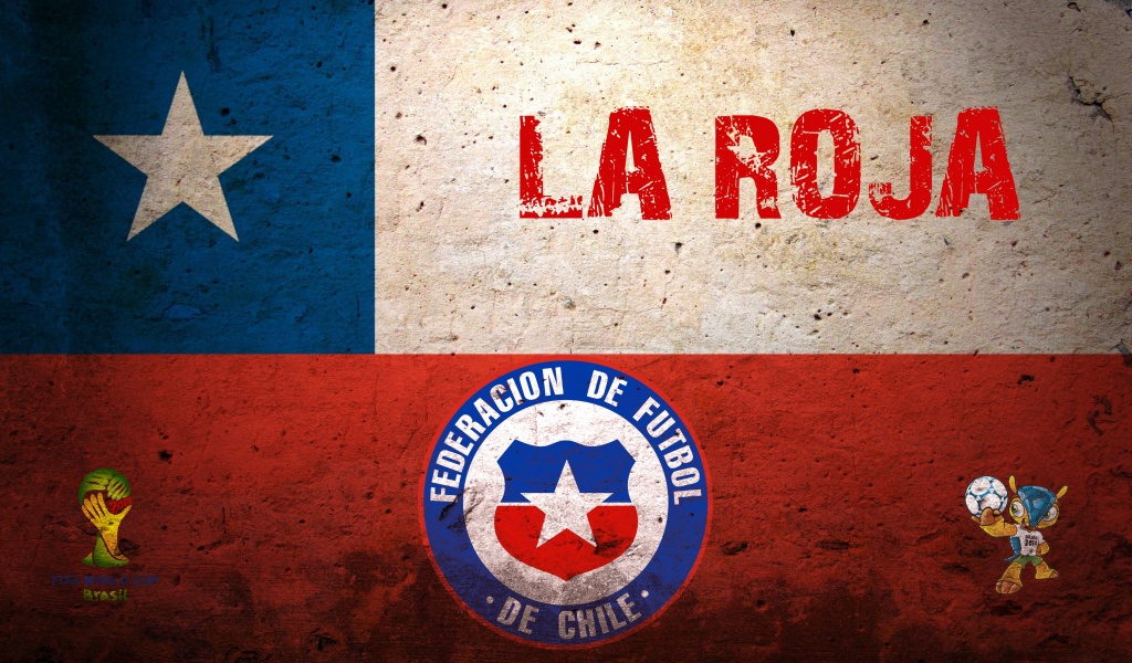 La Roja Chile Football Crest Logo