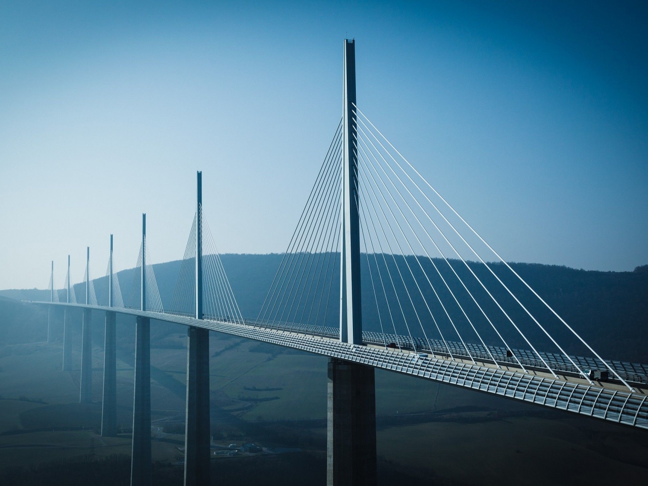 Landscape Architecture Photography Bridges Modern Skyscapes