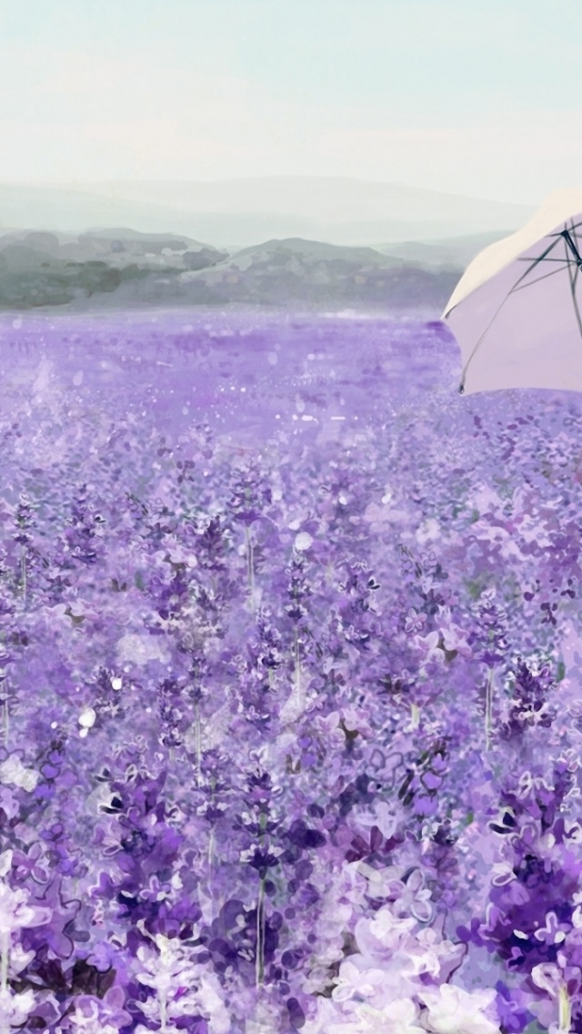 Lavender And Girl Anime