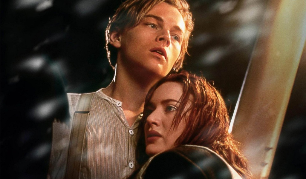 Leonardo Dicaprio And Kate Winslet In Titanic