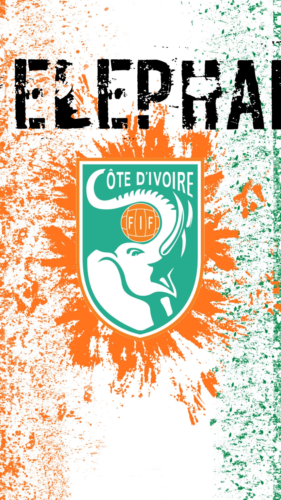 Les Elephants Ivory Coast Football Crest