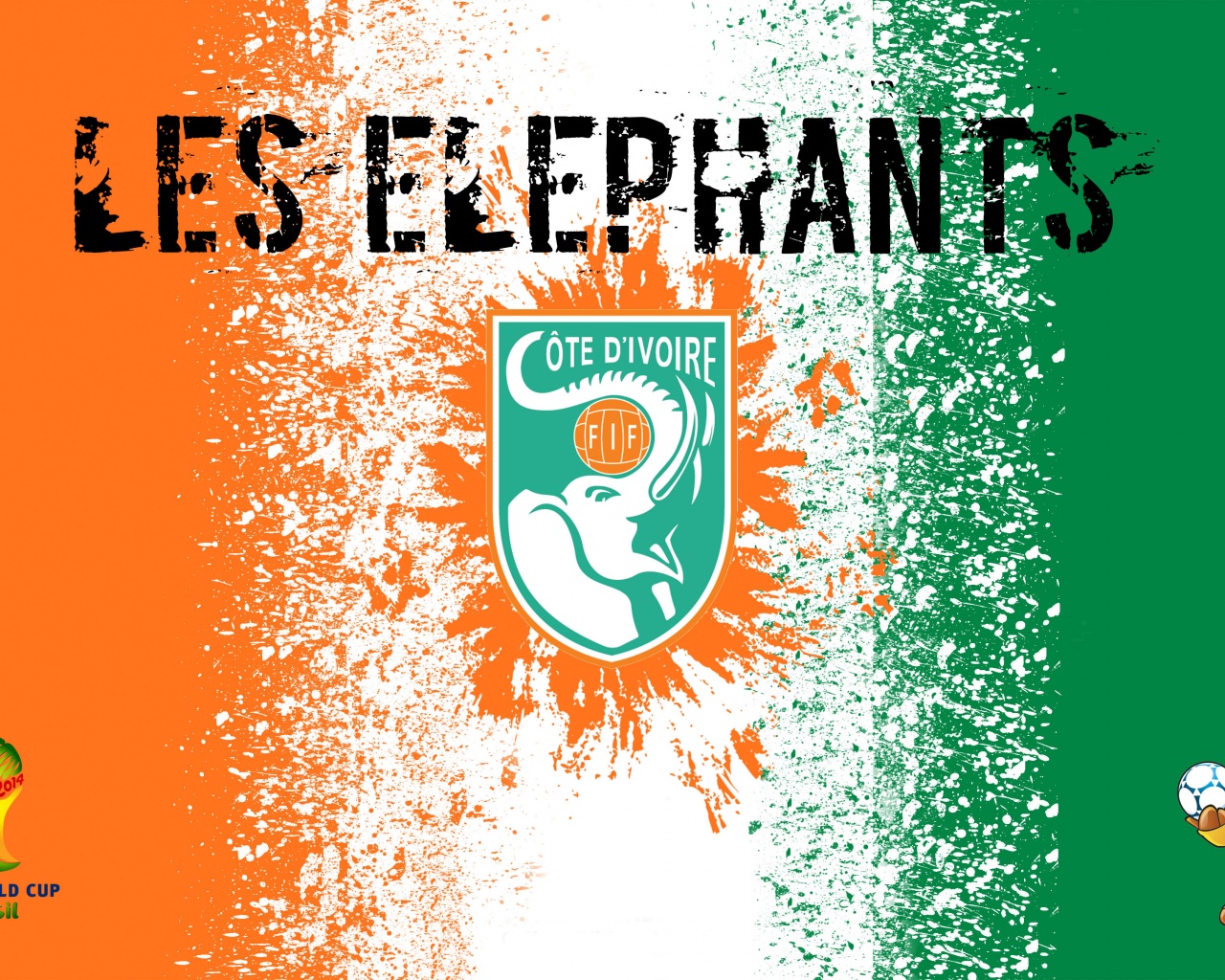 Les Elephants Ivory Coast Football Crest