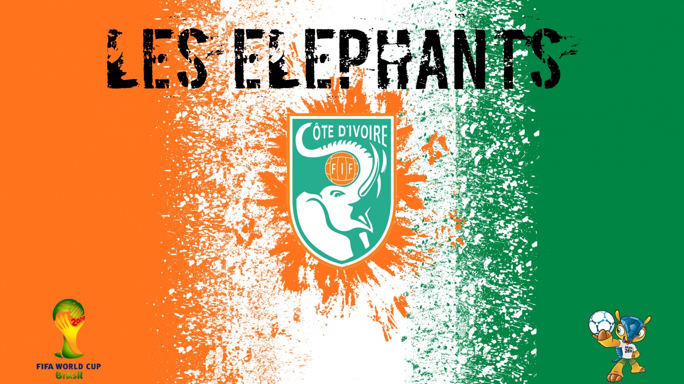 Les Elephants Ivory Coast Football Crest